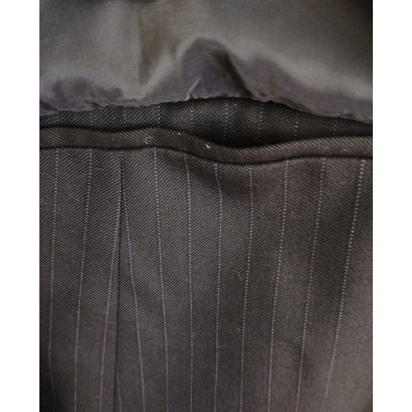 J. Crew Blazer Women 12P Navy Striped 1035 Super 120s Wool Career Jacket Pocket - Picture 9 of 14
